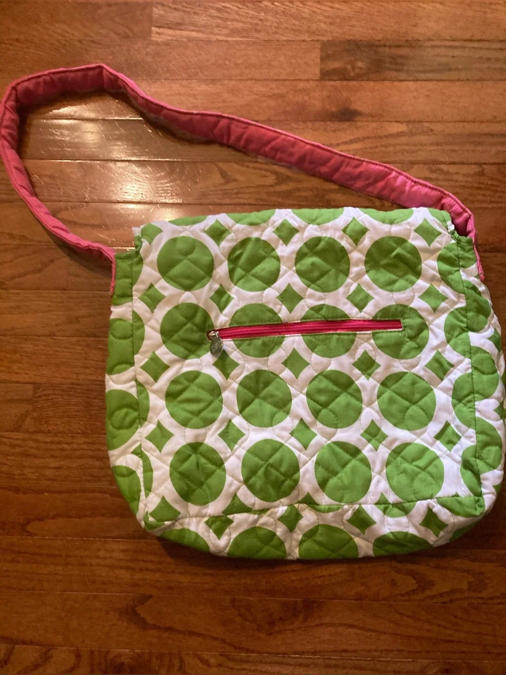 Buckhead Betties Large Green, White and Pink Travel Bag